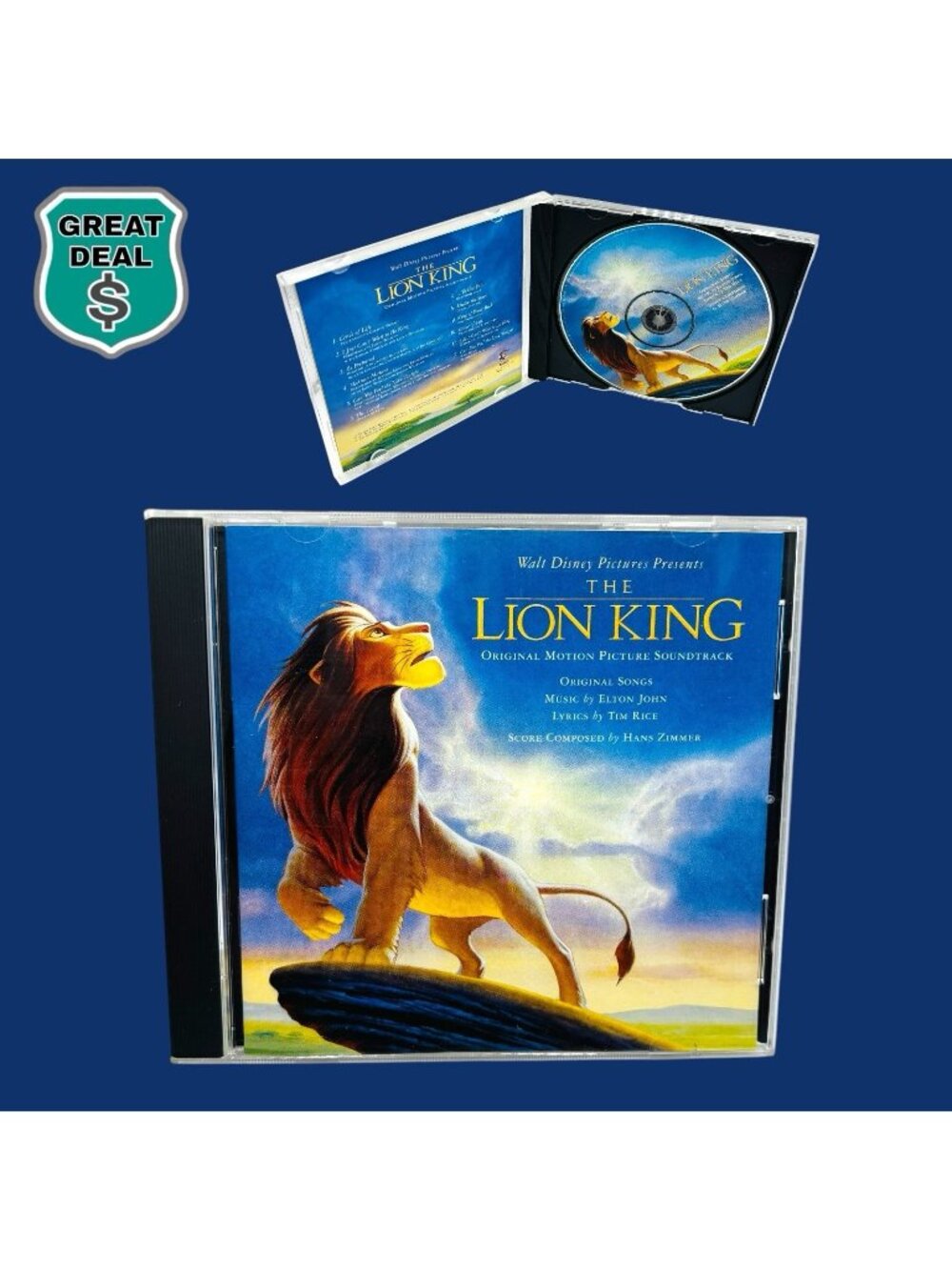 Vintage The Lion King: Original Motion Picture Soundtrack. Excellent Condition.
